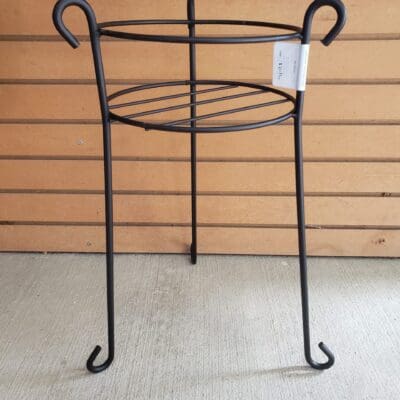 PLANT STAND ROUND BLACK 21"