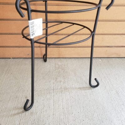 PLANT STAND ROUND BLACK 15"