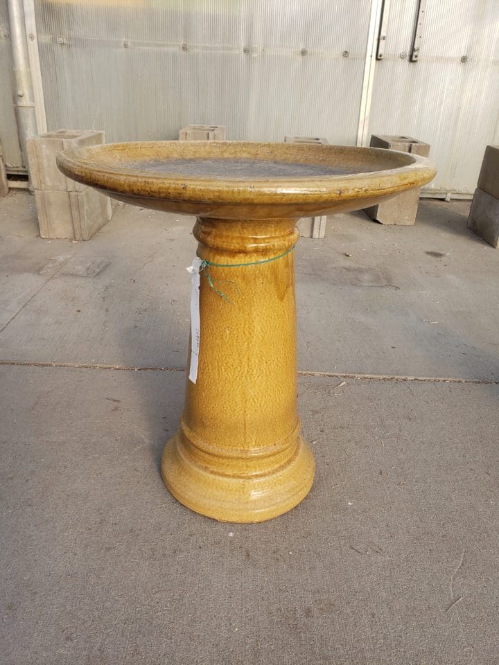 Large Bird Bath Gold
