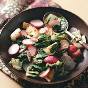 Bok Choy and Radishes