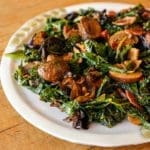 Kale with Mushrooms and Bacon
