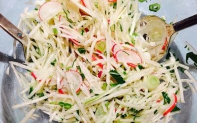 Kohlrabi Radish Coleslaw