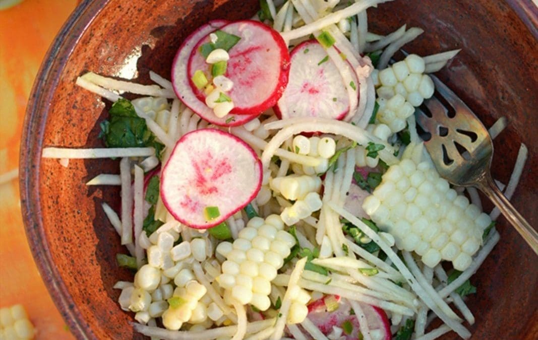 Kohlrabi and Corn Salad
