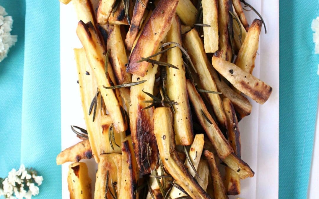 Grilled Rosemary Parsnip Fries with Easy Garlic Aioli