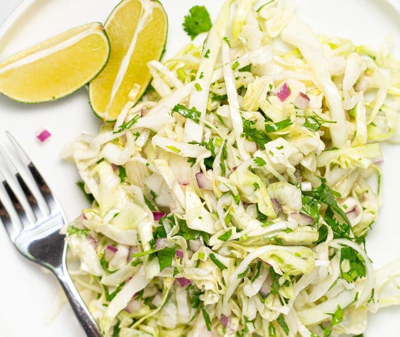 Chicken Fajitas with Savoy Cabbage Slaw