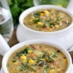 Roasted Poblano, Sweet Corn and Potato Soup