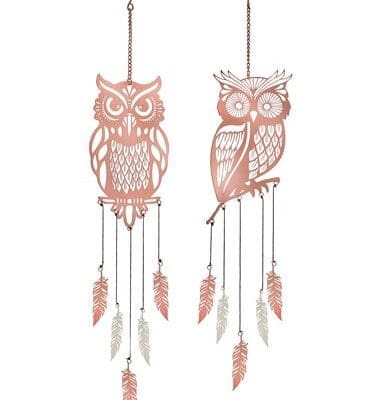 METAL OWL CHIME