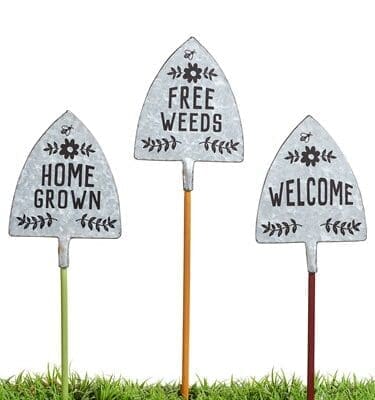 METAL SHOVEL GARDEN STAKE